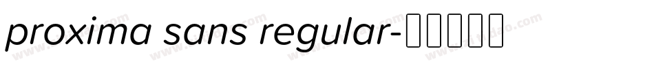 proxima sans regular字体转换